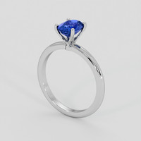 1.26 Ct. Blue Sapphire Ring, 18K White Gold 2