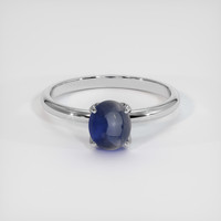 2.17 Ct. Blue Sapphire Ring, 18K White Gold 1