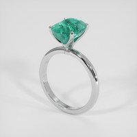 4.00 Ct. Emerald Ring, 18K White Gold 2