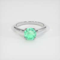 1.05 Ct. Emerald Ring, 18K White Gold 1