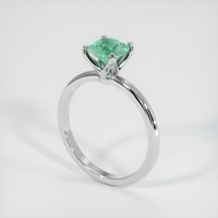 1.05 Ct. Emerald Ring, 18K White Gold 2