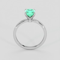 0.99 Ct. Emerald Ring, 18K White Gold 3