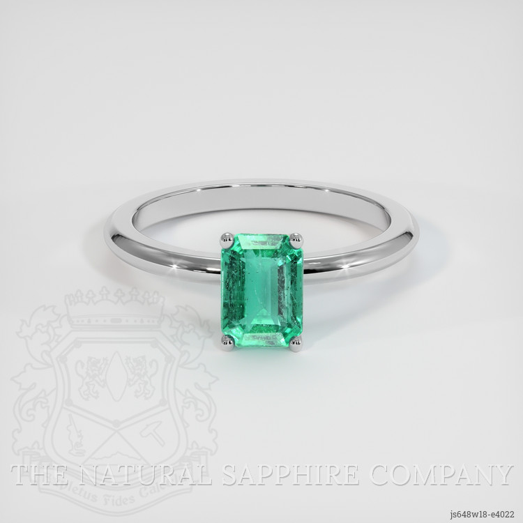 Emerald Ring 0.90 Ct. 18K White Gold | The Natural Emerald Company