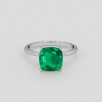 3.37 Ct. Emerald Ring, 18K White Gold 1