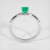 0.42 Ct. Emerald Ring, 18K White Gold 3