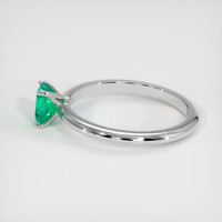 0.42 Ct. Emerald Ring, 18K White Gold 4