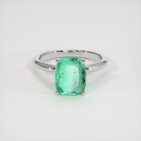3.06 Ct. Emerald Ring, 18K White Gold 1