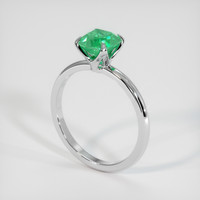 1.01 Ct. Emerald Ring, 18K White Gold 2