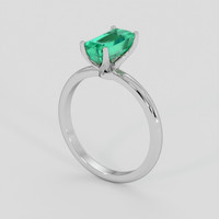 1.57 Ct. Emerald Ring, 18K White Gold 2