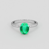 1.72 Ct. Emerald Ring, 18K White Gold 1