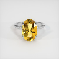 3.66 Ct. Gemstone Ring, 18K White Gold 1
