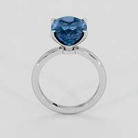 7.67 Ct. London Blue Topaz Ring, 18K White Gold 3