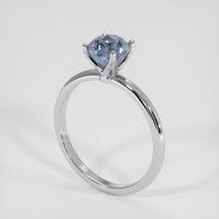 1.60 Ct. Blue Spinel Ring, 18K White Gold 2