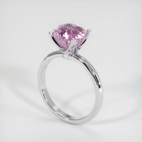 4.65 Ct. Purplish Pink Sapphire Ring, 18K White Gold 2