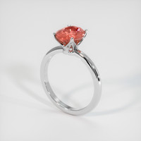2.50 Ct. Padparadscha Sapphire Ring, 18K White Gold 2