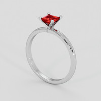 0.48 Ct. Ruby Ring, 18K White Gold 2