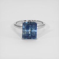 5.73 Ct. Bi Color Sapphire Ring, 18K White Gold 1