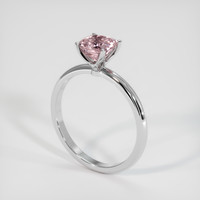 1.34 Ct. Pink Sapphire Ring, 18K White Gold 2