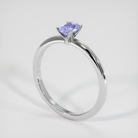 0.57 Ct. Purple Sapphire Ring, 18K White Gold 2