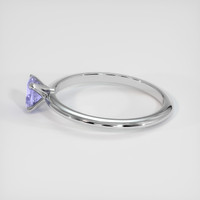 0.57 Ct. Purple Sapphire Ring, 18K White Gold 4