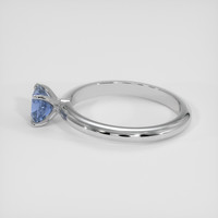 1.00 Ct. Purplish Blue Sapphire Ring, 18K White Gold 4