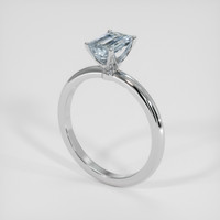 1.01 Ct. Bi Color Sapphire Ring, 18K White Gold 2