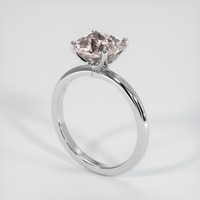 2.74 Ct. Bluish Grey Sapphire Ring, 18K White Gold 2