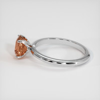 1.46 Ct. Orangish Brown Sapphire Ring, 18K White Gold 4
