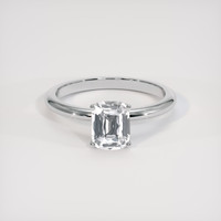 1.21 Ct. White Sapphire Ring, 18K White Gold 1