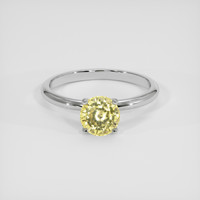 1.32 Ct. Yellow Sapphire Ring, 18K White Gold 1