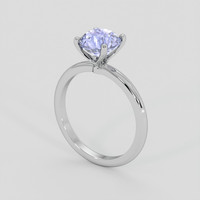 2.13 Ct. Bluish Purple Sapphire Ring, 18K White Gold 2