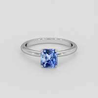 1.29 Ct. Blue Sapphire Ring, 18K White Gold 1
