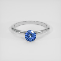 1.31 Ct. Blue Sapphire Ring, 18K White Gold 1