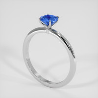 1.31 Ct. Blue Sapphire Ring, 18K White Gold 2