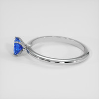1.31 Ct. Blue Sapphire Ring, 18K White Gold 4