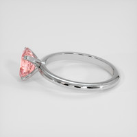 1.62 Ct. Padparadscha Sapphire Ring, 18K White Gold 4