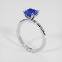 3.16 Ct. Blue Sapphire Ring, 18K White Gold 2