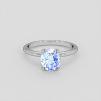 1.56 Ct. Blue Sapphire Ring, 18K White Gold 1