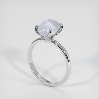 4.25 Ct. Grey Sapphire Ring, 18K White Gold 2