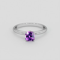 1.08 Ct. Purple Sapphire Ring, 18K White Gold 1