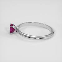 0.50 Ct. Pinkish Purple Sapphire Ring, 18K White Gold 4