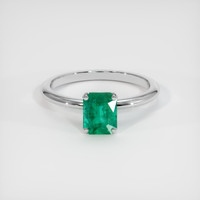 1.28 Ct. Emerald Ring, 18K White Gold 1
