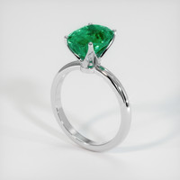 3.26 Ct. Emerald Ring, 18K White Gold 2