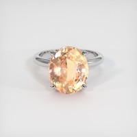 8.56 Ct. Sapphire Ring, 18K White Gold 1