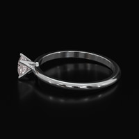 0.65 Ct. White Sapphire Ring, 18K White Gold 4