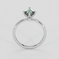 0.83 Ct. Green Sapphire Ring, 18K White Gold 3