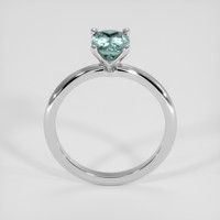 1.43 Ct. Greenish Blue Sapphire Ring, 18K White Gold 3