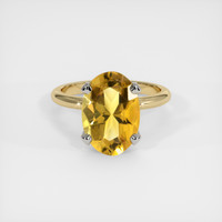 3.66 Ct. Gemstone Ring, 14K White & Yellow 1