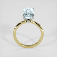 4.65 Ct. Blue Aquamarine Ring, 14K White & Yellow 3