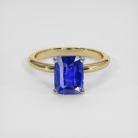 1.92 Ct. Blue Sapphire Ring, 14K White & Yellow 1
